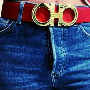 SOLD 
Salvatore Ferragamo red belt. Bought here in Poshmark